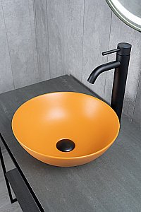 Раковина накладная Gid 9081orm оранжевая матовая купить в интернет-магазине Sanbest