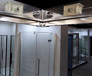 Душевой уголок Esbano Flex ESOGF100KVB 100х100 стекло прозрачное/профиль черный матовый купить в интернет-магазине Sanbest