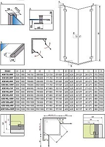 Душевой уголок Radaway Almatea KDD 90х90 32152-01-08N стекло коричневое/профиль хром купить в интернет-магазине Sanbest