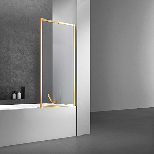 Шторка для ванны Vincea 70 VSB-41700CLG стекло прозрачное/профиль брашированное золото купить в интернет-магазине Sanbest