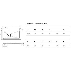 Душевой поддон Excellent Arda 160x90 серый купить в интернет-магазине Sanbest