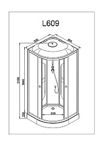 Душевая кабина DTO L 609 98679 90x90 с электрикой купить в интернет-магазине Sanbest