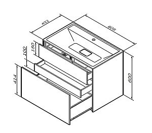 Тумба с раковиной AM.PM Inspire V2.0 80 белая матовая для ванной в интернет-магазине Sanbest