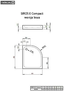 Душевой поддон Radaway Siros E Compact SBE8917-1L 90x80 белый купить в интернет-магазине Sanbest