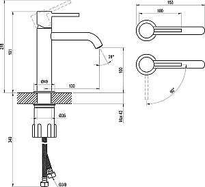 Смеситель для раковины Ravak Espirit X070394 хром купить в интернет-магазине сантехники Sanbest