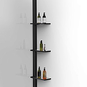 Душевая перегородка Vincea Walk-In VSW-1HWS600CLB 60 профиль черный/стекло прозрачное купить в интернет-магазине Sanbest