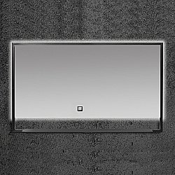 Зеркало Armadi Art Vallessi прямоугольное с полочкой антрацит 100 в ванную от интернет-магазине сантехники Sanbest