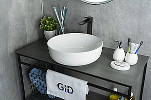 Раковина накладная Gid Esfera 41,5 D1315 51182 белая купить в интернет-магазине Sanbest