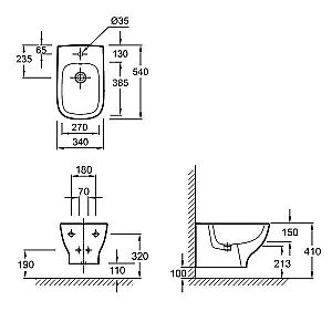 Биде подвесное Jacob Delafon STRUKTURA EMC0002-00 купить в интернет-магазине Sanbest
