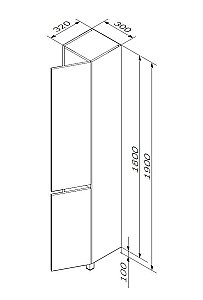 Пенал подвесной AM.PM Gem S 40 светлое дерево для ванной в интернет-магазине сантехники Sanbest
