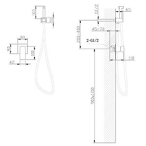 Гигиенический душ со смесителем ABBER Daheim AF8225 хром купить в интернет-магазине сантехники Sanbest
