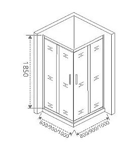 Душевой уголок Good Door NEO CR- 80-C-CH 80x80 купить в интернет-магазине Sanbest