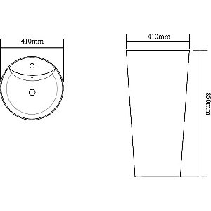 Раковина напольная SantiLine 41 SL-4007BM голубая купить в интернет-магазине Sanbest