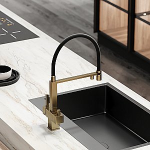 Смеситель для кухни Sancos Moro SC4006BG брашированное золото купить в интернет-магазине сантехники Sanbest