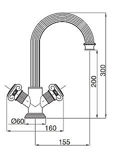 Смеситель для раковины Cezares OLIMP-LS2-02-M бронза купить в интернет-магазине сантехники Sanbest