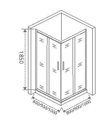 Душевой уголок Good Door NEO CR- 80-C-CH 80x80 купить в интернет-магазине Sanbest