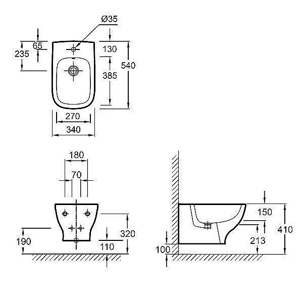 Биде подвесное Jacob Delafon STRUKTURA EMC0002-00 купить в интернет-магазине Sanbest
