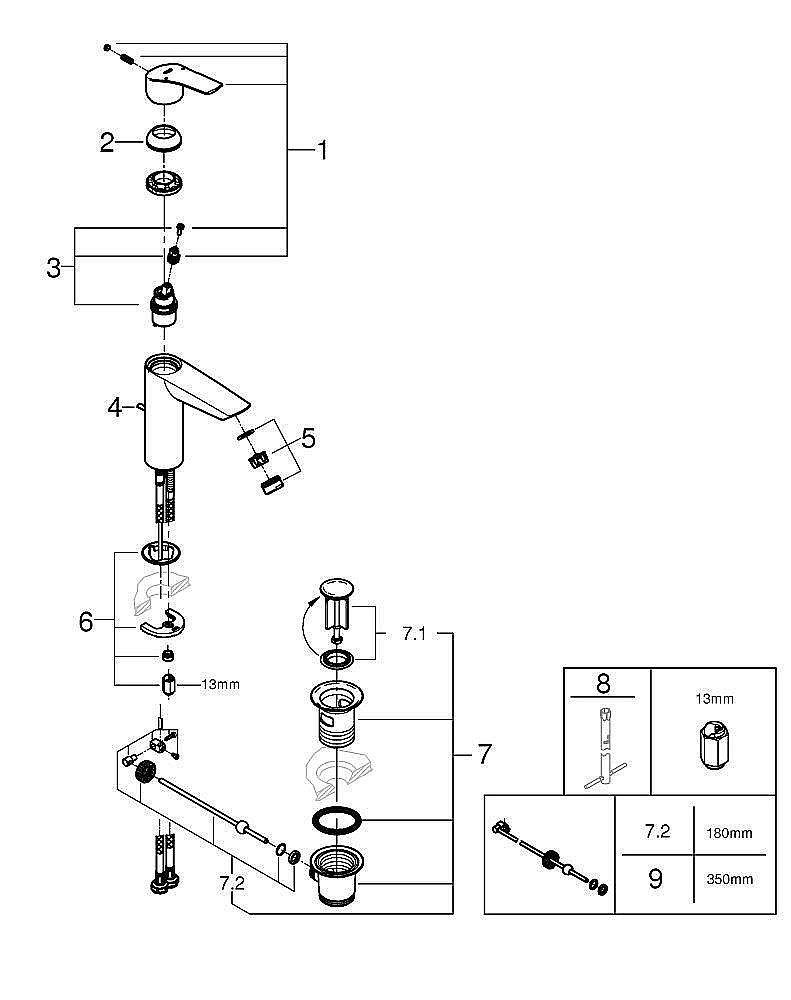 Смеситель для раковины Grohe Eurosmart New 23322003 хром купить в интернет-магазине сантехники Sanbest