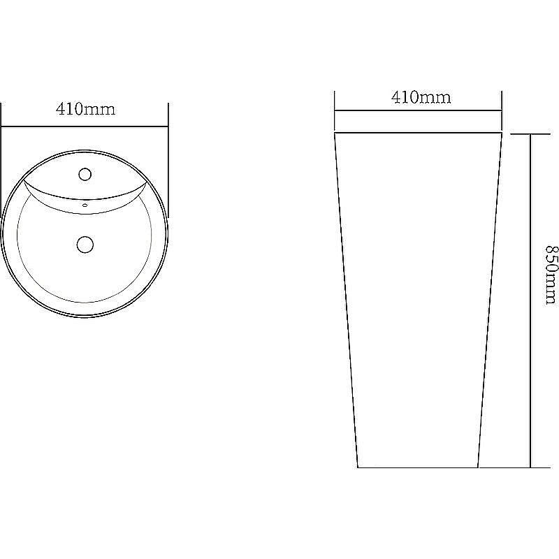Раковина напольная SantiLine 41 SL-4007BM голубая купить в интернет-магазине Sanbest
