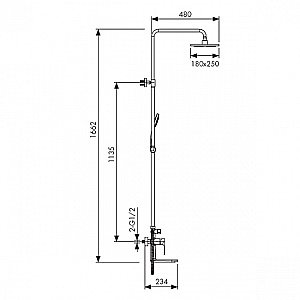 Душевая система Kaiser Linear 59182 хром купить в интернет-магазине сантехники Sanbest