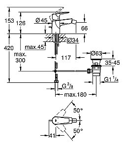 Смеситель для биде Grohe BauEdge 2020 23331001 купить в интернет-магазине сантехники Sanbest