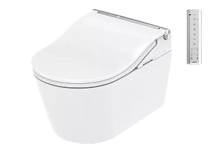 Унитаз подвесной TOTO RP CW542ERY с крышкой-биде WASHLET TCF801CG безободковый, слив торнадо, белый купить в интернет-магазине Sanbest