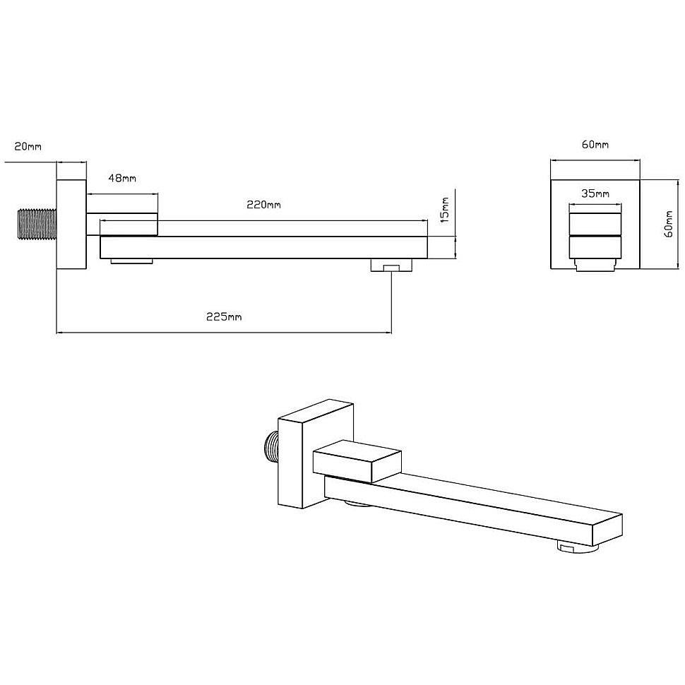 Душевая система Vincea Inspire VSFW-432TI1GM вороненая сталь купить в интернет-магазине сантехники Sanbest