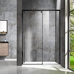 Душевая дверь Vincea LUGANO VDS-1L 130 черный/прозрачное купить в интернет-магазине Sanbest