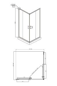 Душевой уголок Ambassador Kingston 90x90 14011102 купить в интернет-магазине Sanbest