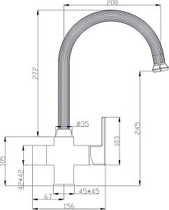 Смеситель для кухни Zorg Antic A 52 KF-Br Бронза купить в интернет-магазине сантехники Sanbest