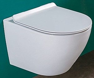 Унитаз подвесной Gid Tr2198 белый, с крышкой микролифт, безободковый купить в интернет-магазине Sanbest