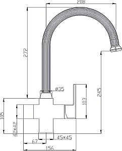 Смеситель для кухни Zorg Antic A 52 KF-Br Бронза купить в интернет-магазине сантехники Sanbest