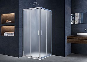 Душевой уголок Vincea ALPHA VSS-3AL900MT 90x90 стекло текстурное/профиль хром купить в интернет-магазине Sanbest