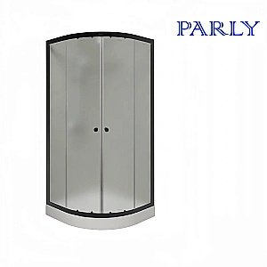 Душевой уголок Parly ZF81B 80x80 стекло матовое/профиль черный купить в интернет-магазине Sanbest