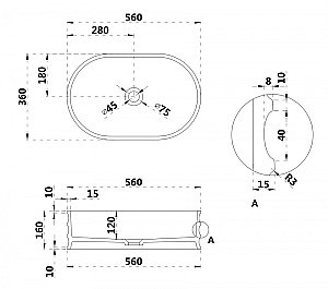 Раковина Abber Stein AS2650 белая матовая купить в интернет-магазине Sanbest