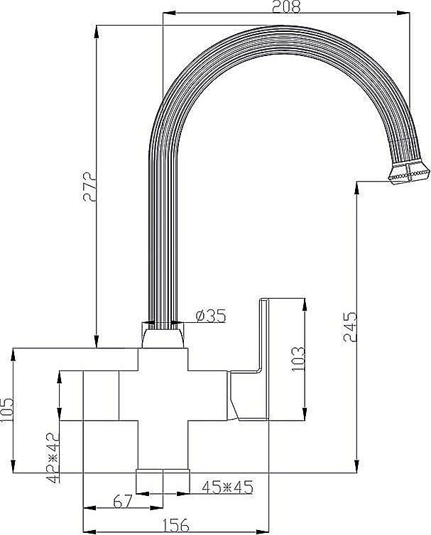 Смеситель для кухни Zorg Antic A 52 KF-Br Бронза купить в интернет-магазине сантехники Sanbest