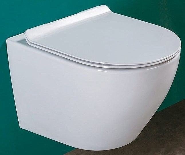 Унитаз подвесной Gid Tr2198 белый, с крышкой микролифт, безободковый купить в интернет-магазине Sanbest