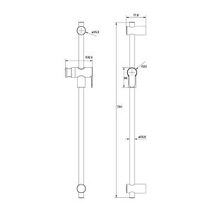 Душевая штанга Iddis Ray RAY70B0i17 купить в интернет-магазине сантехники Sanbest