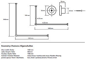 Карниз угловой для ванны Bemeta 101120052 купить в интернет-магазине сантехники Sanbest
