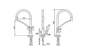 Смеситель для кухни Paulmark Sigen Si213111-GW Золото, Белый купить в интернет-магазине сантехники Sanbest