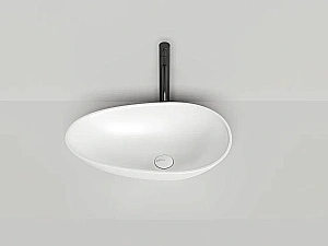 Раковина накладная Salini Paola 1101201SM 58 из искусственного камня S-Stone, белая матовая купить в интернет-магазине Sanbest