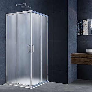 Душевой уголок Vincea ALPHA VSS-3AL800MT 80x80 стекло текстурное/профиль хром купить в интернет-магазине Sanbest