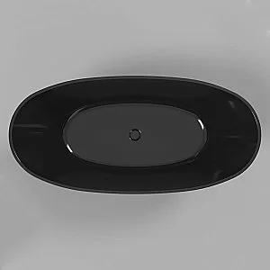 Ванна из искусственного камня WhiteCross Onyx B 160x75 черный глянец купить в интернет-магазине Sanbest
