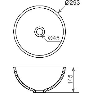 Раковина под столешницу Montebianco NEMI DUE 11103 белая матовая купить в интернет-магазине Sanbest