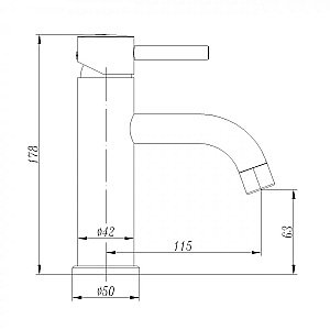 Смеситель для раковины ABBER Wasser Kreis AF8110B черный матовый купить в интернет-магазине сантехники Sanbest