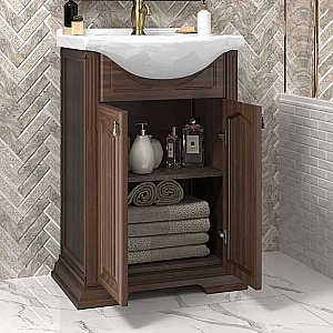 Тумба с раковиной Опадирис РИСПЕКТО 55см орех антикварный для ванной в интернет-магазине Sanbest