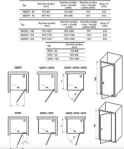 Душевая дверь Ravak Nexty NDOP1 90 профиль блестящий хром/стекло прозрачное купить в интернет-магазине Sanbest