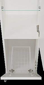 Пенал напольный с Б/К Misty Марта 35 П-Мрт05035-011 белый для ванной в интернет-магазине сантехники Sanbest