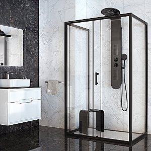 Душевая панель Taliente TA-G-A03Bb черная купить в интернет-магазине сантехники Sanbest