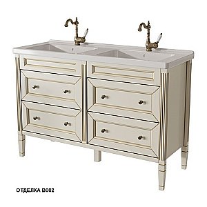 Тумба с раковиной с 2-мя ящиками Caprigo ALBION–promo 125 цвет на заказ для ванной в интернет-магазине Sanbest